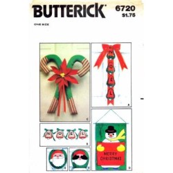 6720 XMAS DECORATIONS WALL HANG, TOILET SEAT COVER PATTERN